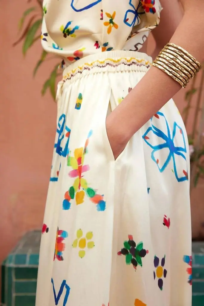 ALEMAIS Alemais - Sidi Silk Palazzo Pant 3