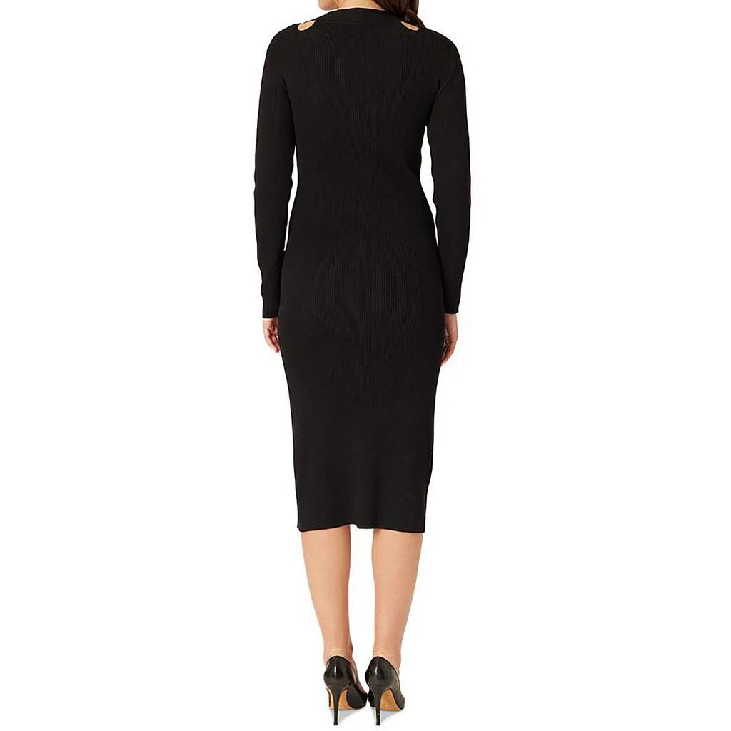 Adrienne Landau Womens Fitted Tea Length Sweaterdress 2