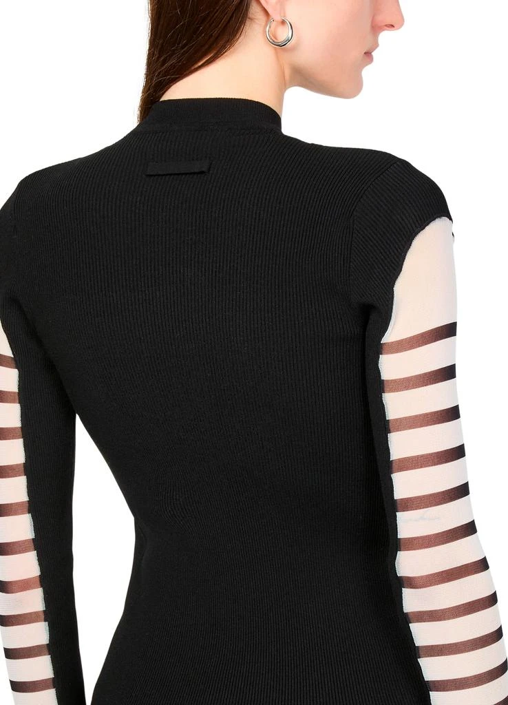 Jean Paul Gaultier The Mariniere long sleeves mix mesh pullover 5