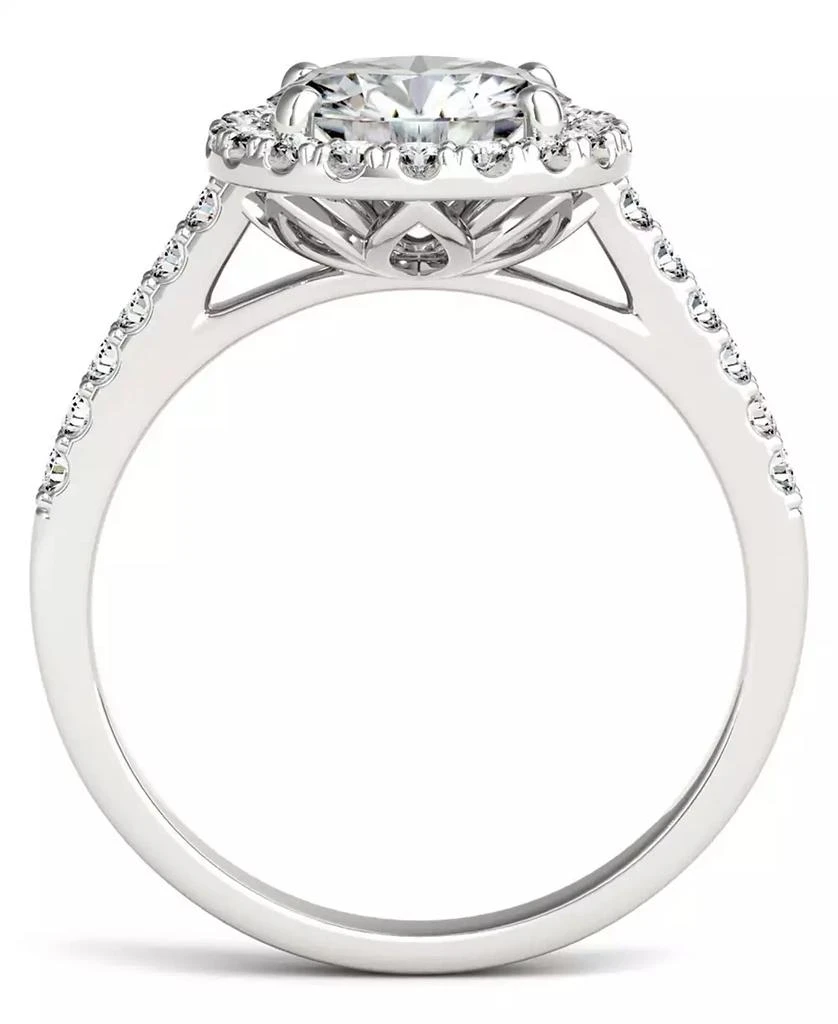 Charles & Colvard Moissanite Round Halo Ring (2-1/3 ct. tw. Diamond Equivalent) in 14k White Gold 4