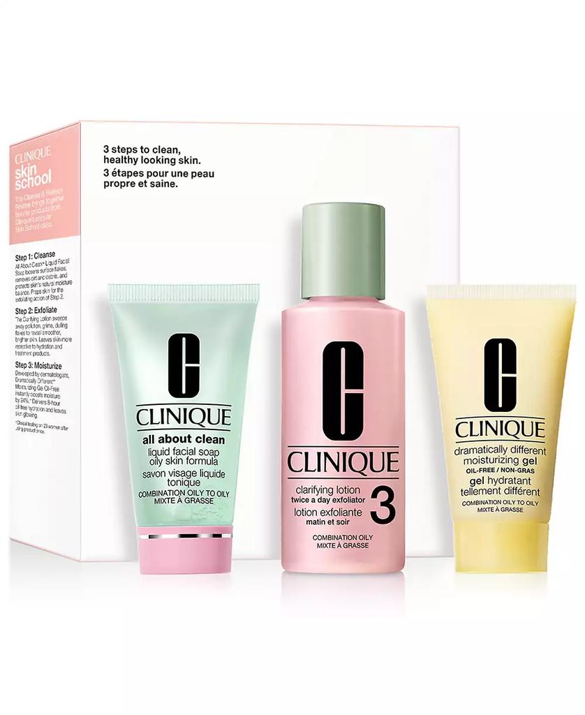 Clinique 3-Pc. Skin School Supplies Cleanse & Refresh Set - Combination Oily