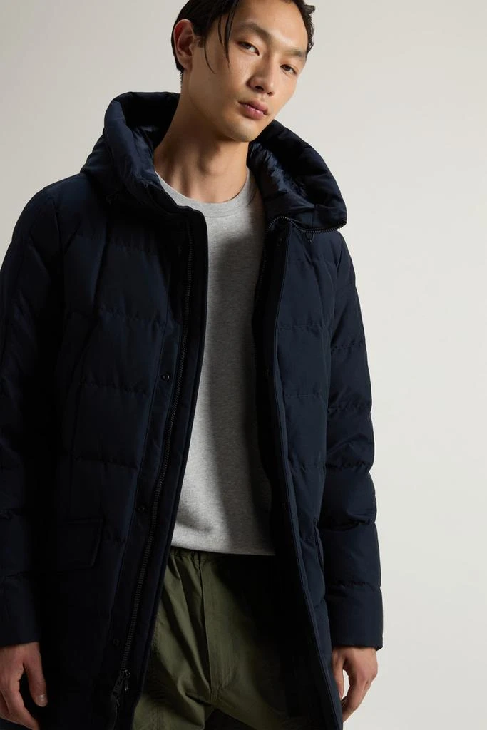 Woolrich Blizzard Parka in Ramar Cloth with Square Quilting - Men - Blue 2