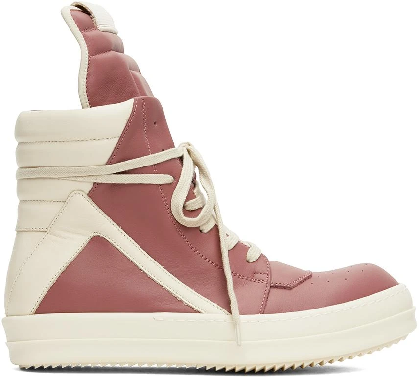 Rick Owens Pink Porterville Geobasket Sneakers 1