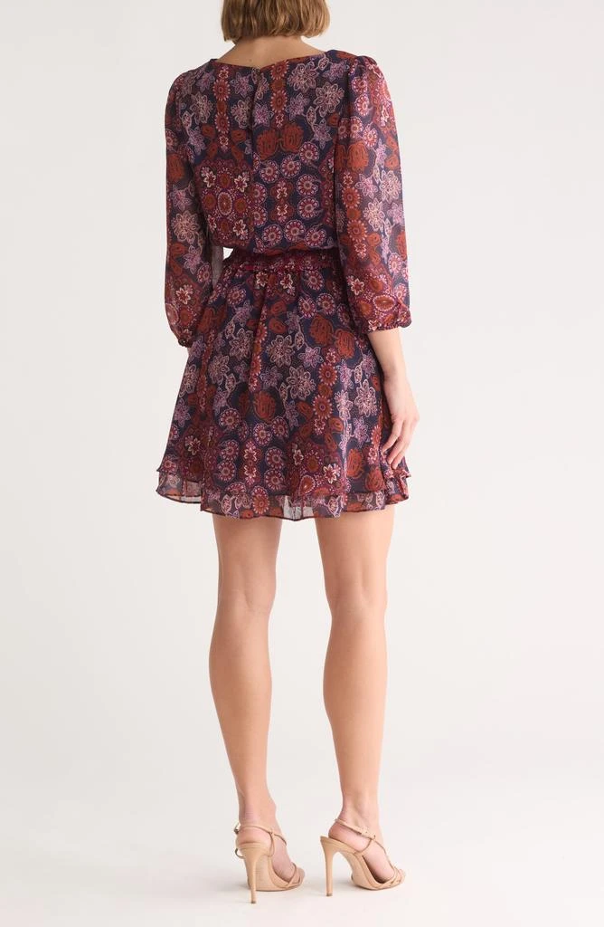 vince camuto floral chiffon dress Vince Camuto Floral Smocked Waist Tiered Chiffon Dress L74328 Womens Size  XS