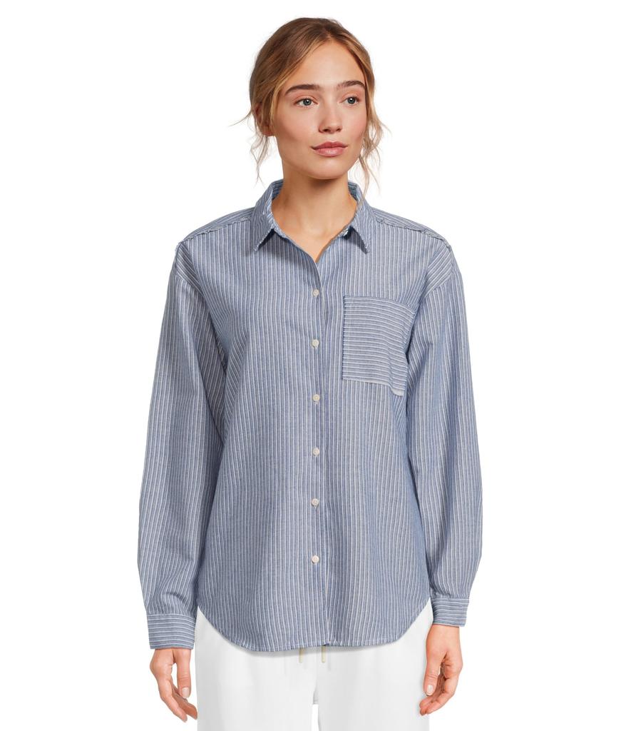 Mod-o-doc Long Sleeve Striped Oversized Shirt