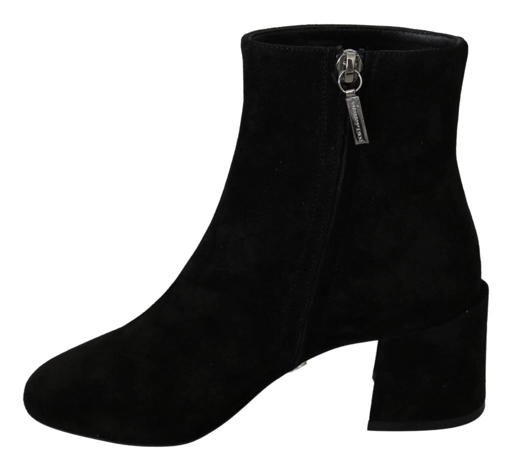 Dolce & Gabbana Dolce & Gabbana  Black Suede L'Amore E'Bellezza Boots Shoes 6