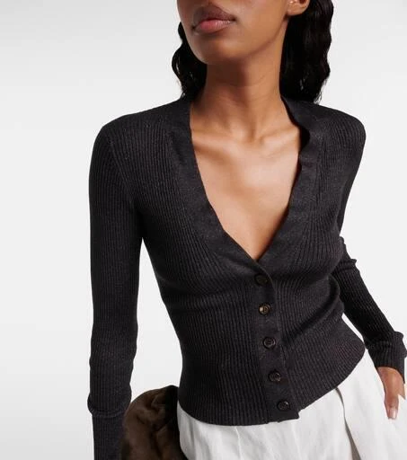 Brunello Cucinelli Cashmere and silk-blend cardigan 4