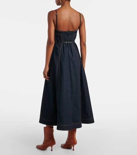 white christmas dresses Zimmermann Crush Denim Corset Top Night Sky – blueandcream main image 1