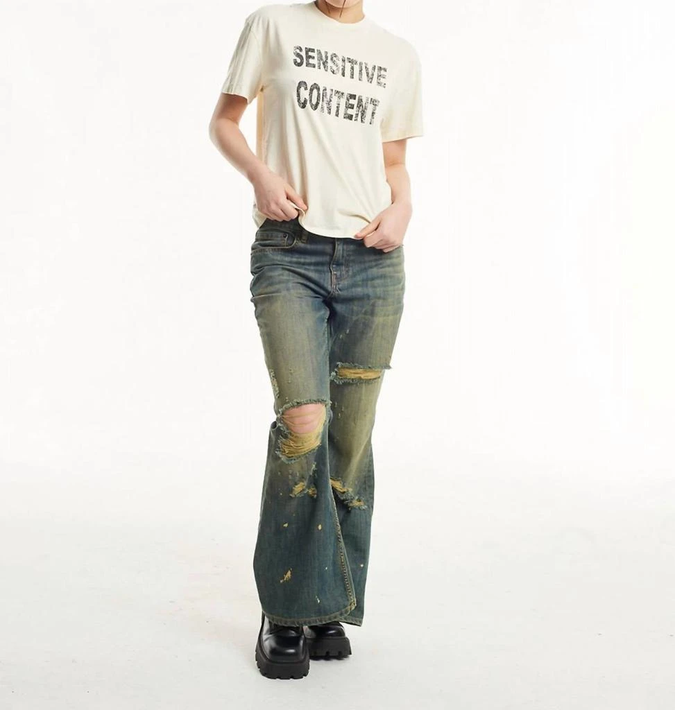 The Ragged Priest Sensitive Material Tee In Ecru 2