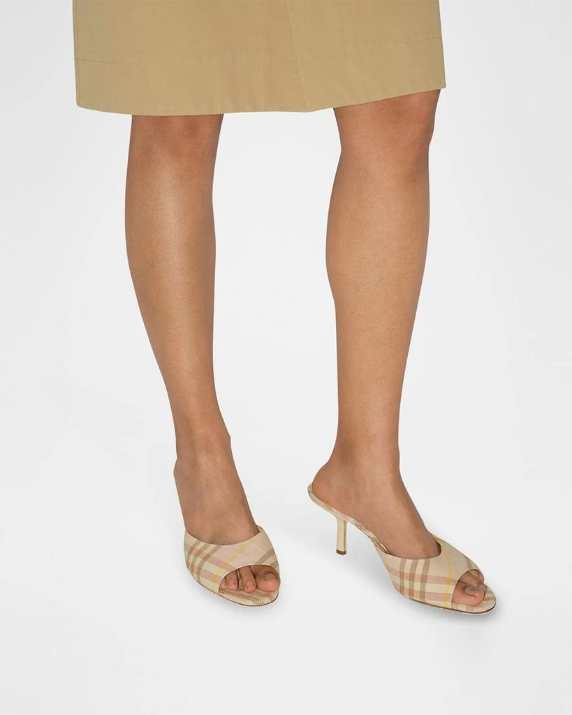Burberry Check Mews Low Mules 2