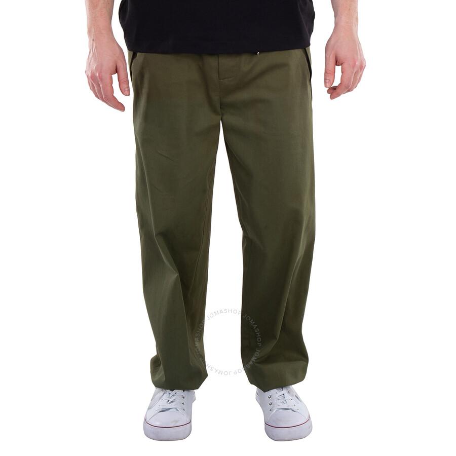 Burberry Ernest Contrast Trim Twill Cotton Trousers