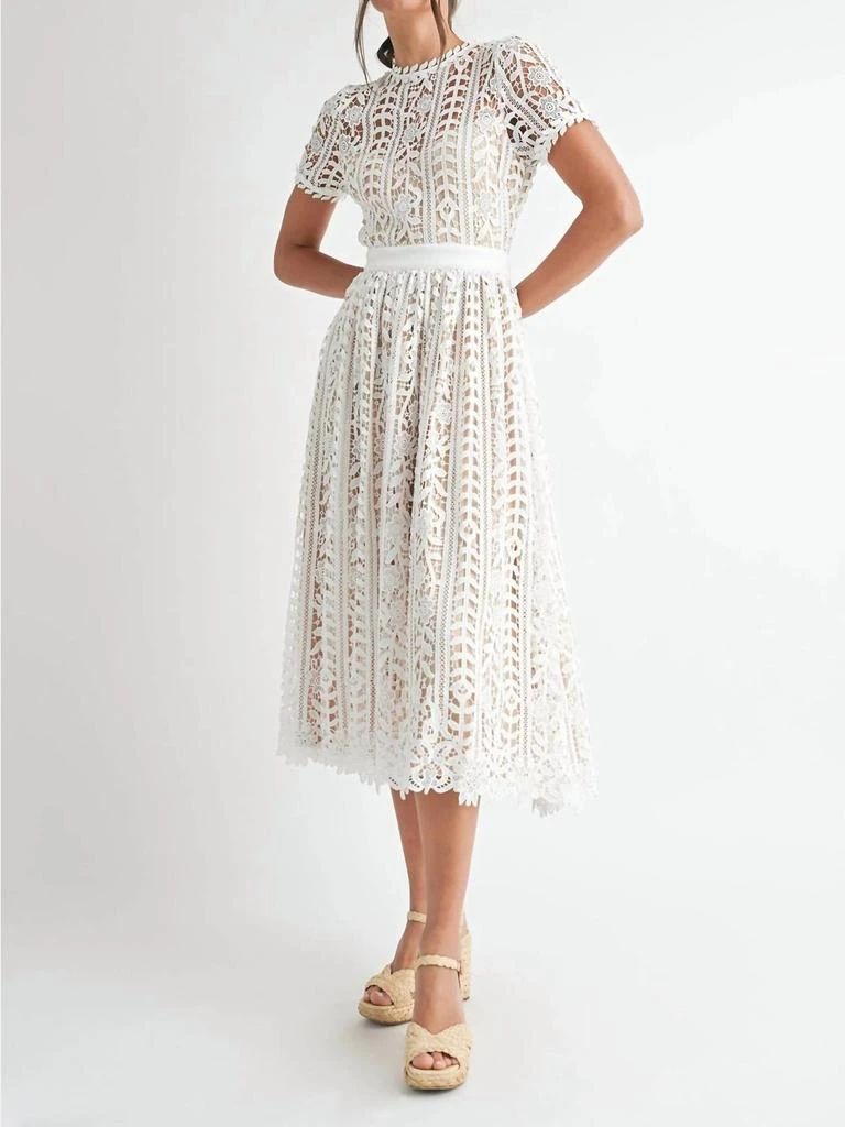 ENDLESS BLU. Endless Blu. - What A Feeling Midi Lace Dress 4