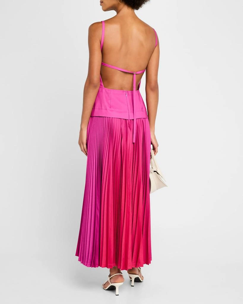 Acler Leasgill Pleated Open-Back Dress 3