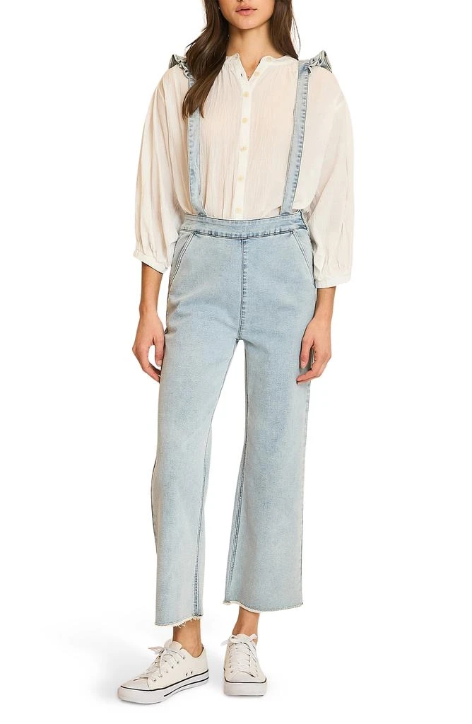 WISHLIST Ruffle Strap Denim Suspender Overalls 1