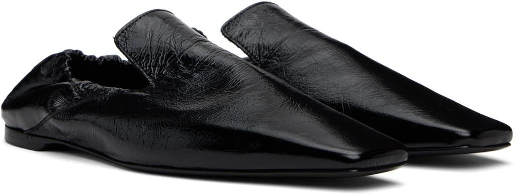 Totême Black Elastic-Back Leather Loafers 4