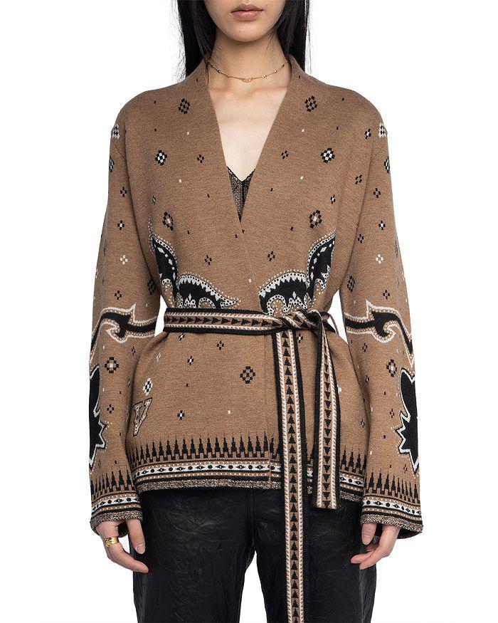 ZADIG & VOLTAIRE Manala CP Print Leo Cashmere Cardigan