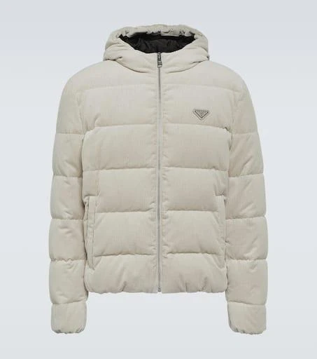 Prada Cropped cotton corduroy down jacket 1