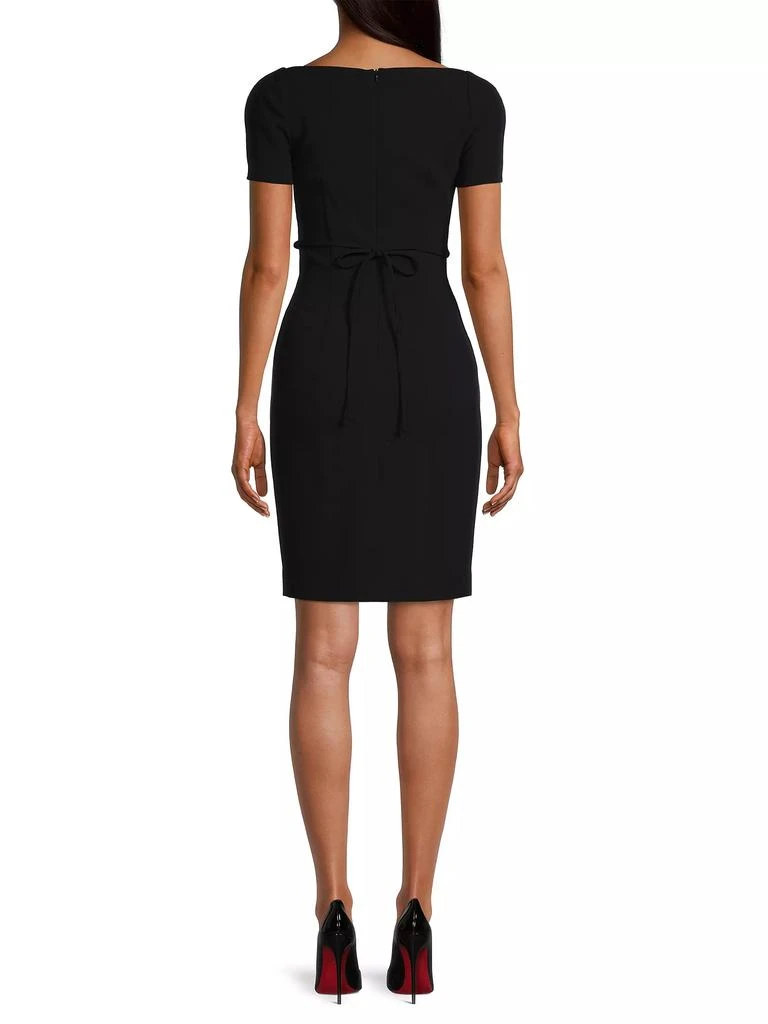 Black Halo Izola Mesh-Panel Sheath Dress 5