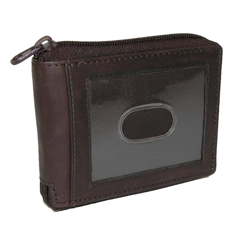 Paul & Taylor Men's Leather Zip Around Bifold ID Wallet 1