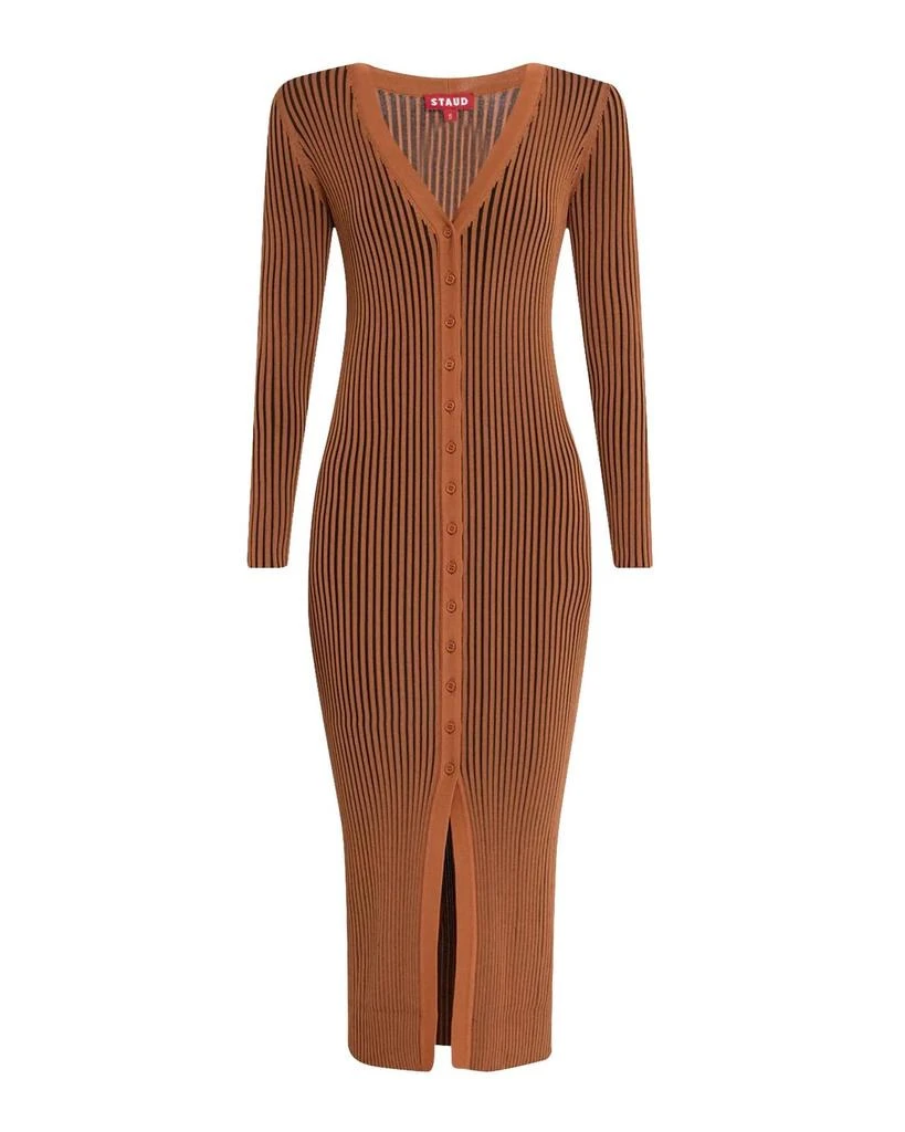 flutter sleeve knit dress Powder Blue Knit Chore Dress with Flutter Sleeve - S main image 1