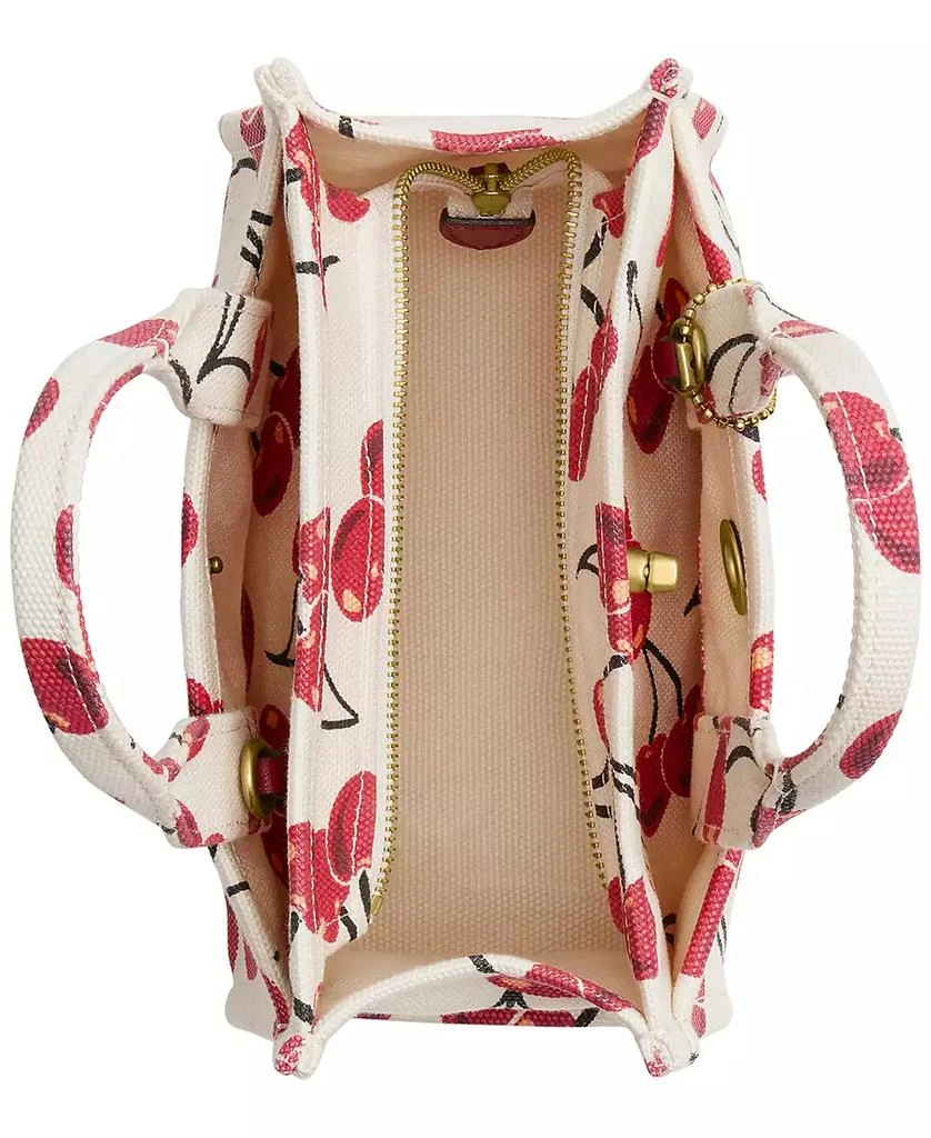Coach Cargo Cherry Print Canvas Tote Bag 20 4