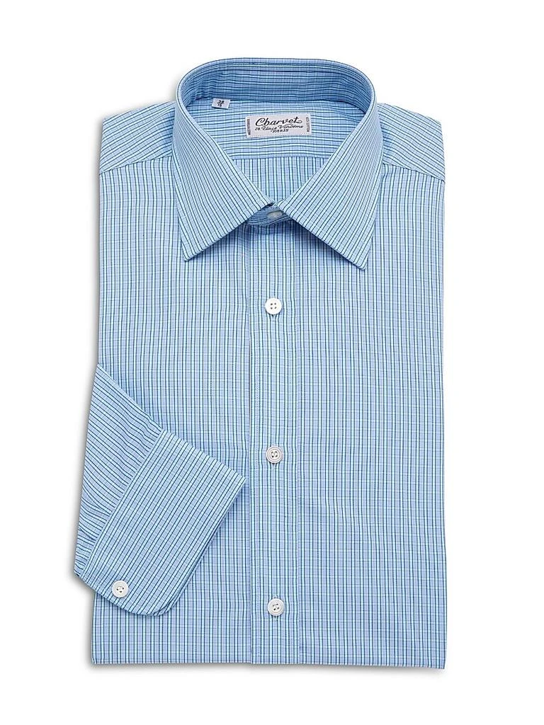 Charvet Check Cotton Button-Front Shirt 1