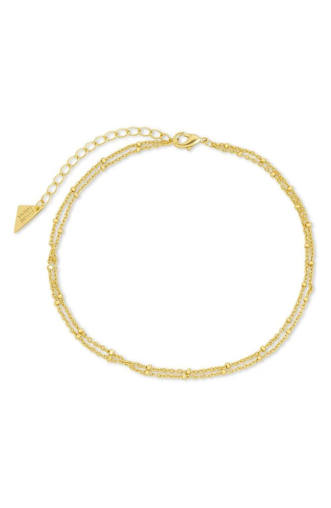 Sterling Forever Alison Layered Chain Anklet