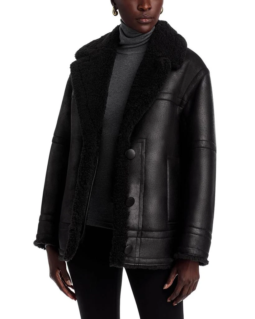 STAND STUDIO Louisa Faux Shearling Jacket 1