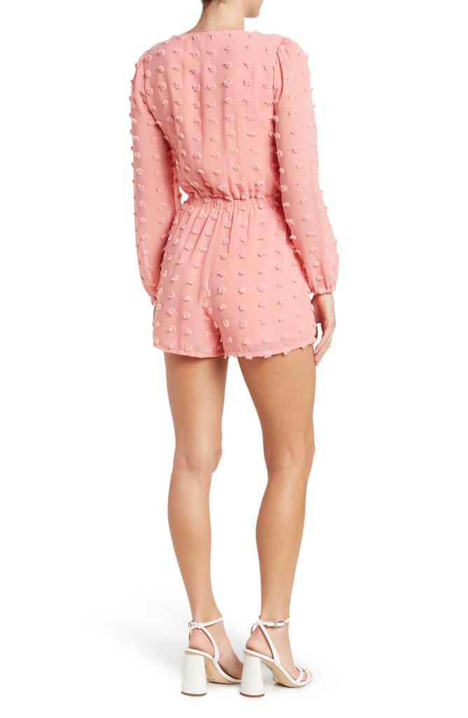 Love by Design Priyanka Swiss Dot Chiffon Front Tie Romper