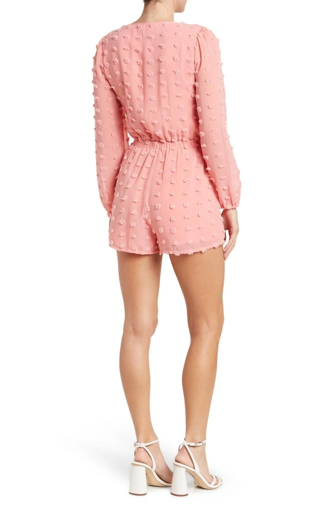 Love by Design Priyanka Swiss Dot Chiffon Front Tie Romper 2