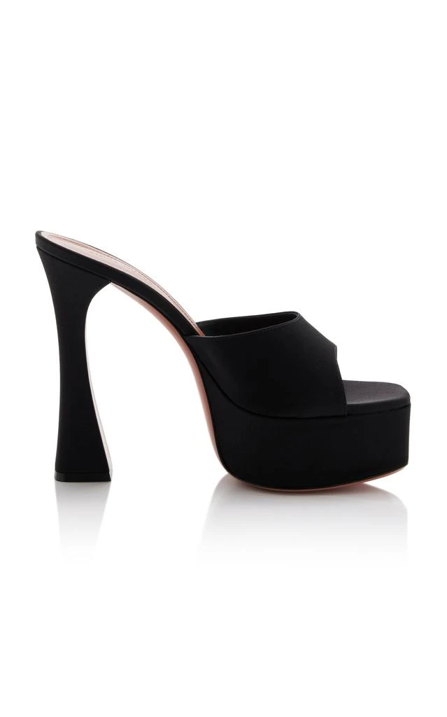 Amina Muaddi Amina Muaddi - Dalida Satin Platform Sandals - Black - IT 41 - Moda Operandi 1