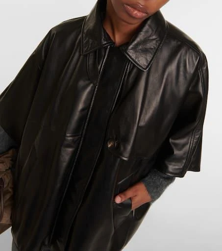 Brunello Cucinelli Leather overshirt  4