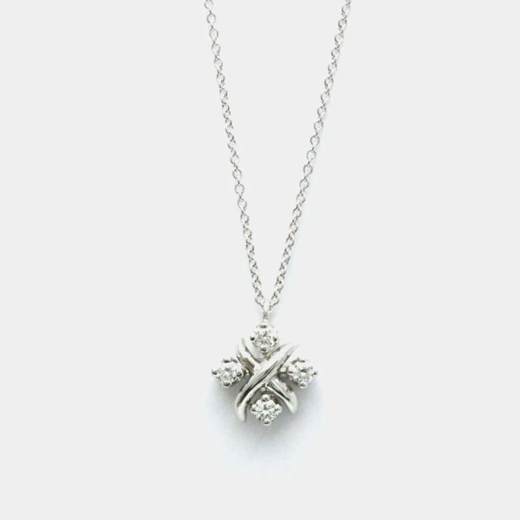 Tiffany & Co. Tiffany & Co. Platinum Diamond Lynn Pendant Schlumberger Necklace 1
