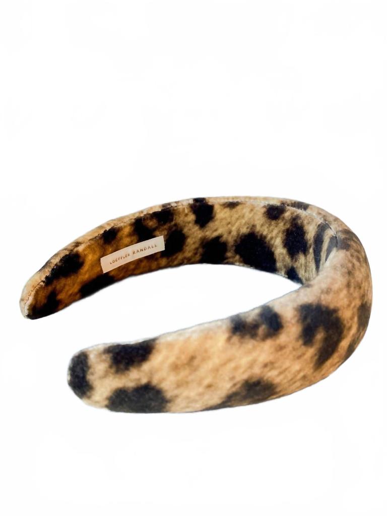 Loeffler Randall Bellamy Oversized Headband In Leopard
