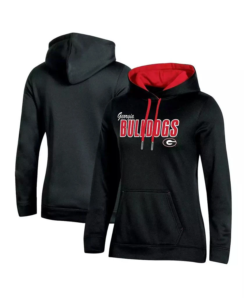 CHAMPION Women's Black Georgia Bulldogs Team Pullover Hoodie 1