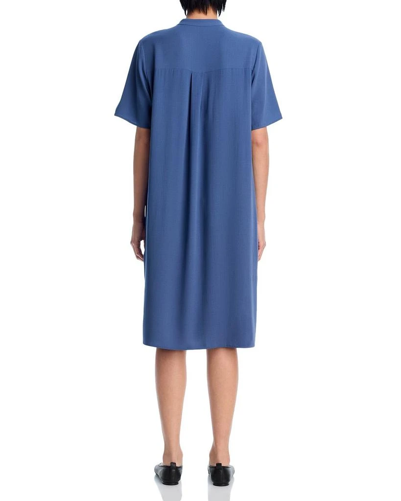 Eileen Fisher Silk Mandarin Collar Shirtdress 4