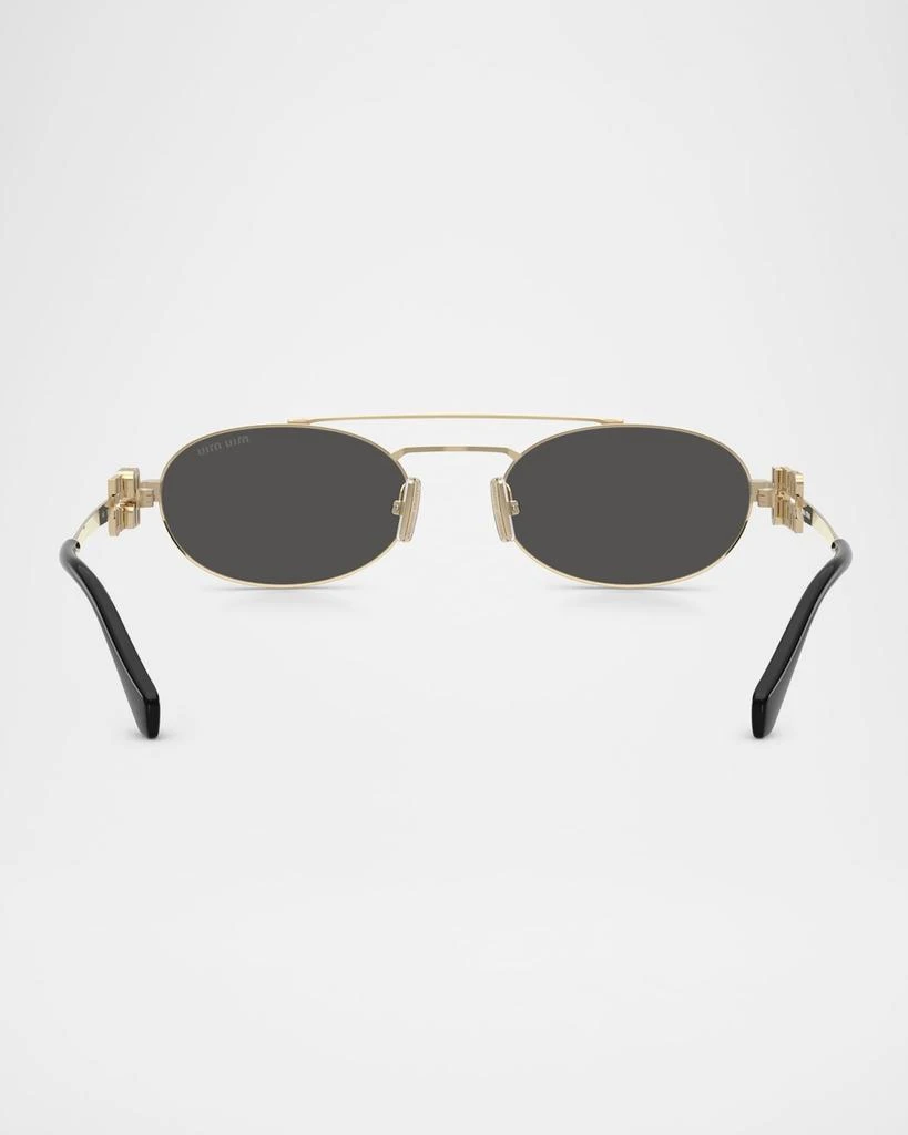 Miu Miu Logo Metal Oval Sunglasses 4