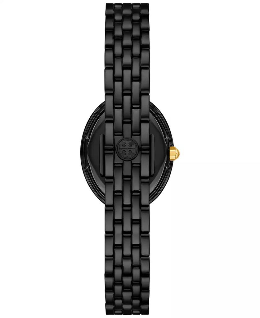 Tory Burch Women's The Oval Black-Tone Stainless Steel Bracelet