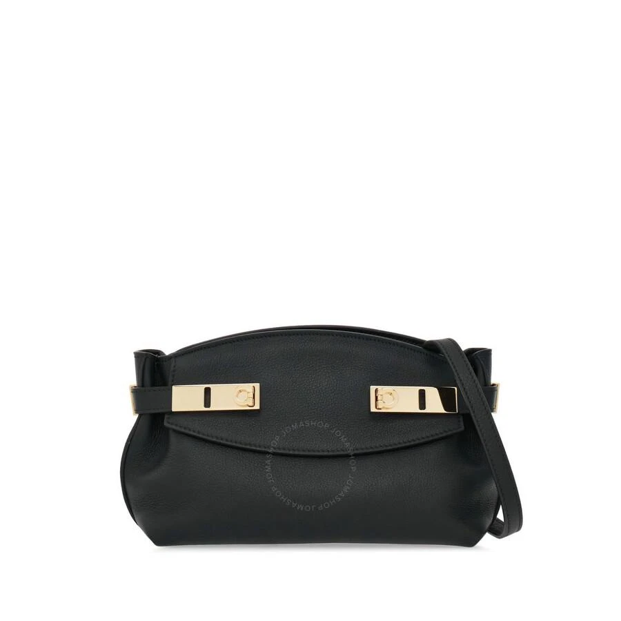 Salvatore Ferragamo Ladies Black Hug Soft XS Crossbody Bag 1