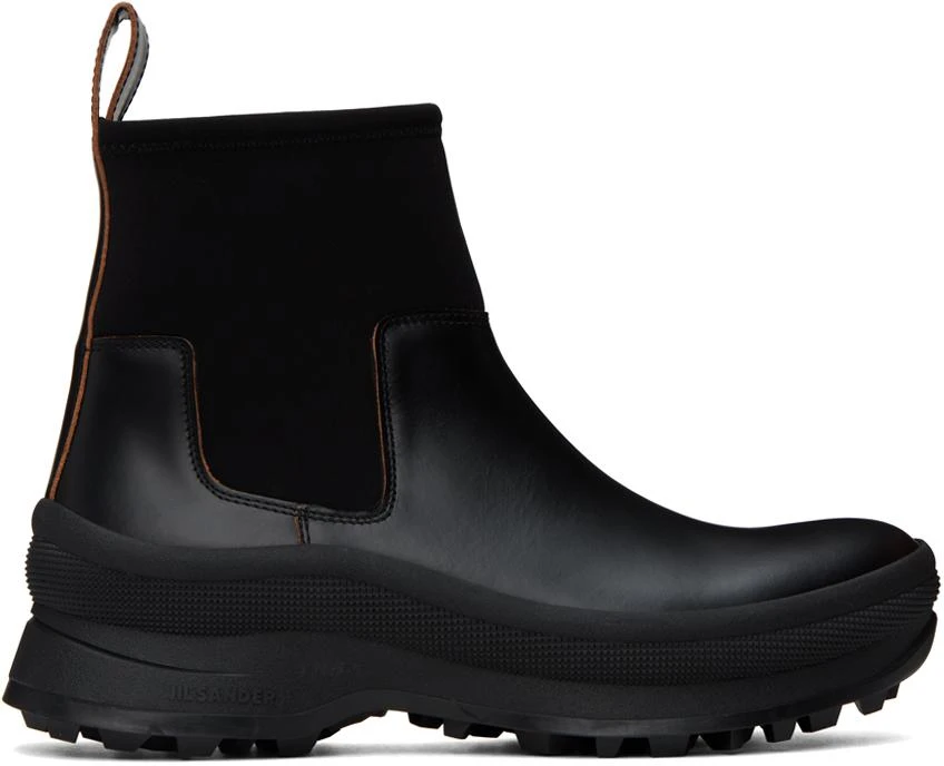 Jil Sander Black Leather Chelsea Boots 1