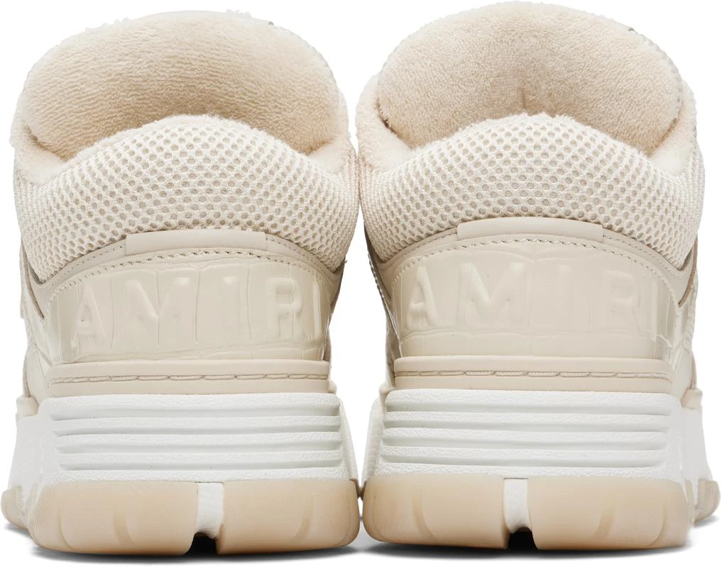 AMIRI Beige Croc Debossed MA-1 Sneakers 2