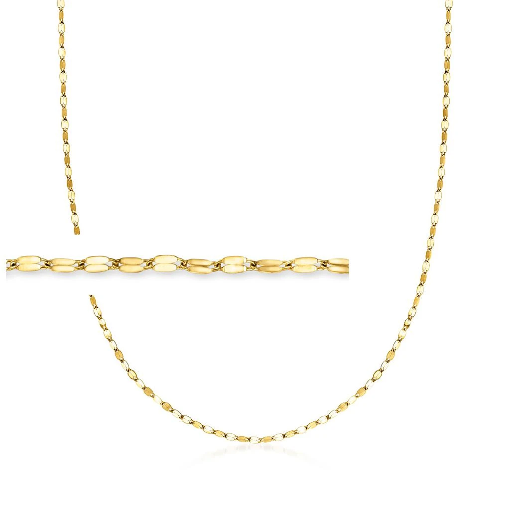 Ross-Simons Italian 1.5mm 18kt Yellow Gold Lumachina-Chain Necklace 1