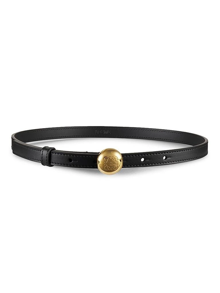Loewe Monogram Pebble Buckle Leather Belt 1