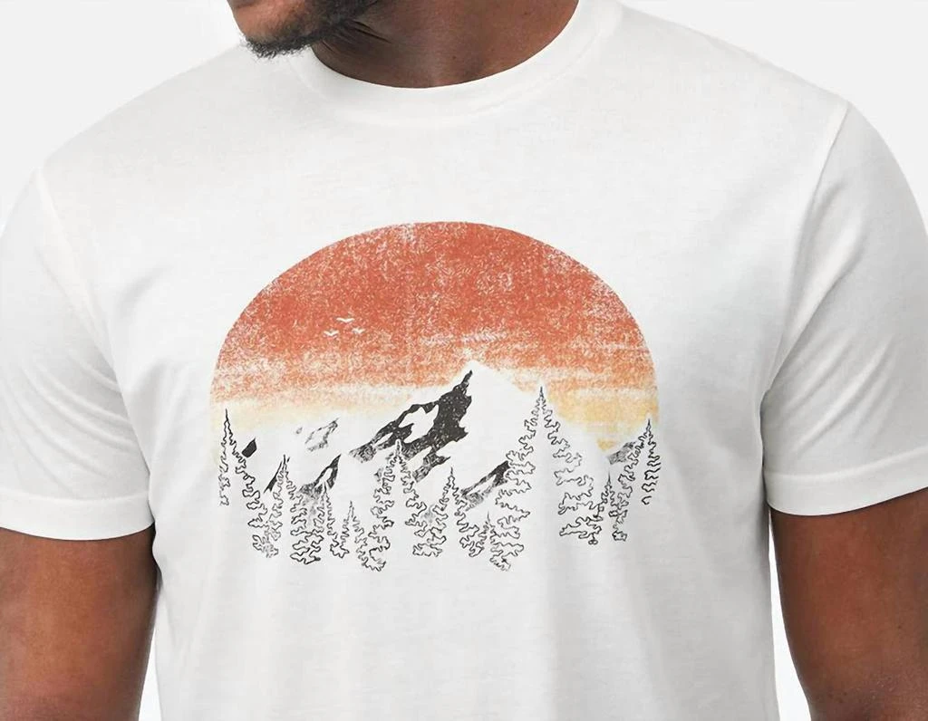tentree Vintage Sunset T-Shirt In Cloud White Heather 4