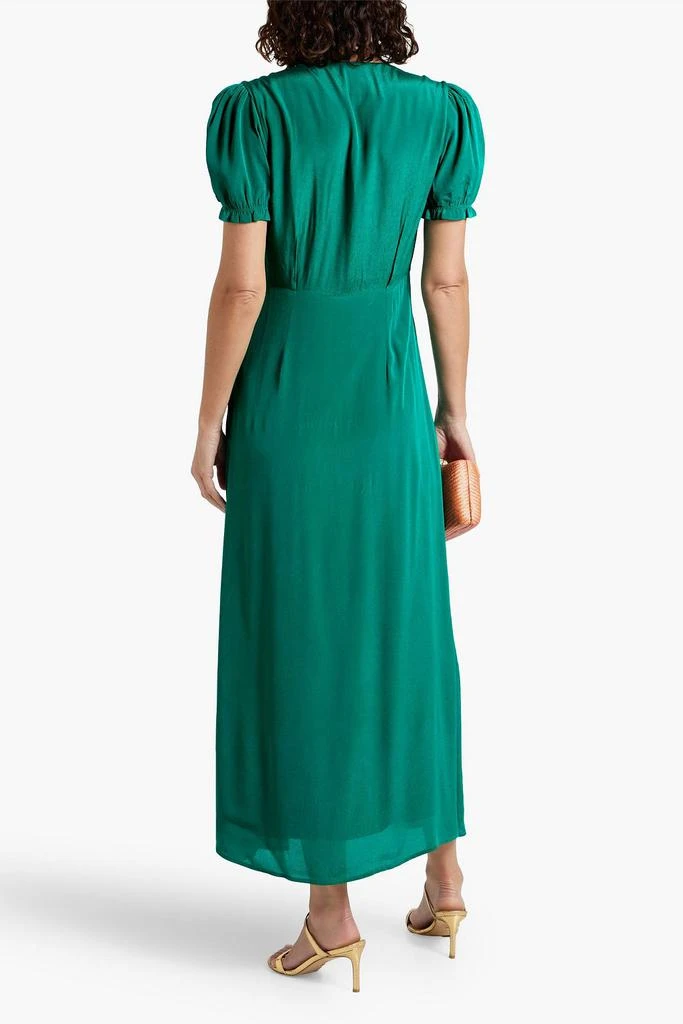 HVN Paula floral-appliquéd chiffon maxi dress 3