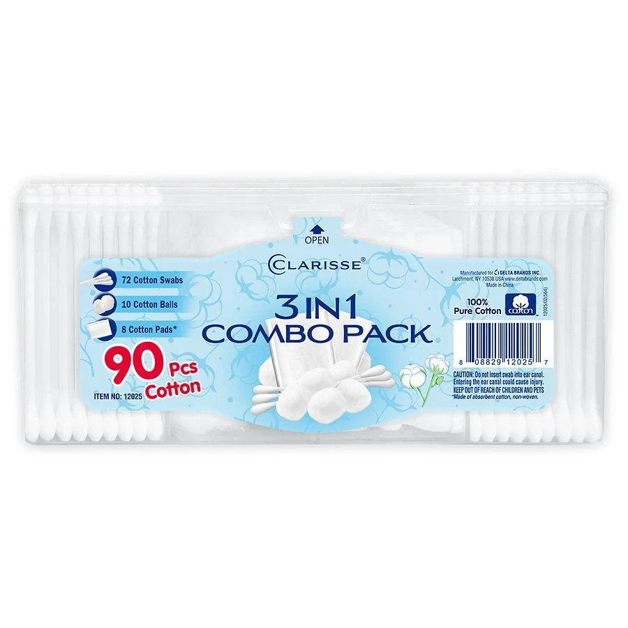 Clarisse Cotton Swabs, Balls and Pads 3 in 1 1