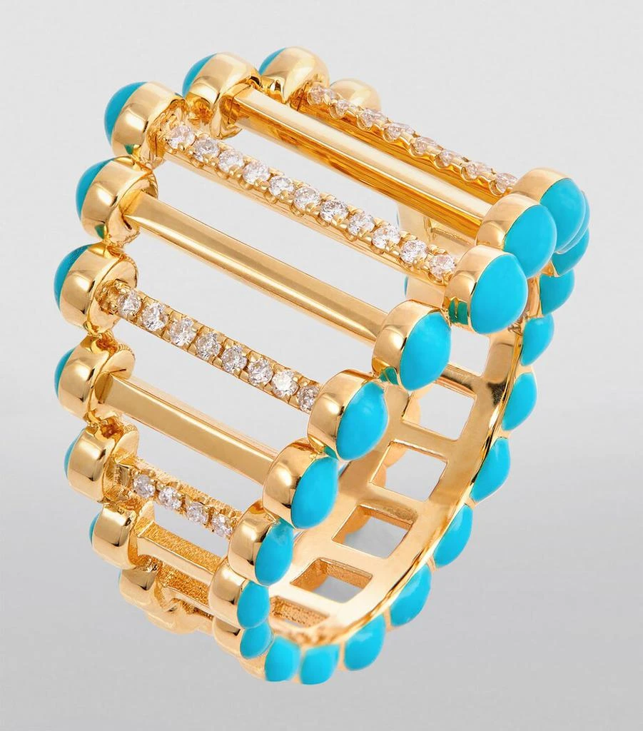 L'ATELIER NAWBAR Yellow Gold and Diamond Large Twiggy Ring 2