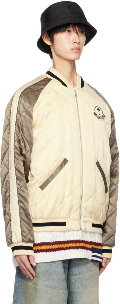 Moncler Moncler x Palm Angels Beige Gosper Down Bomber Jacket 2