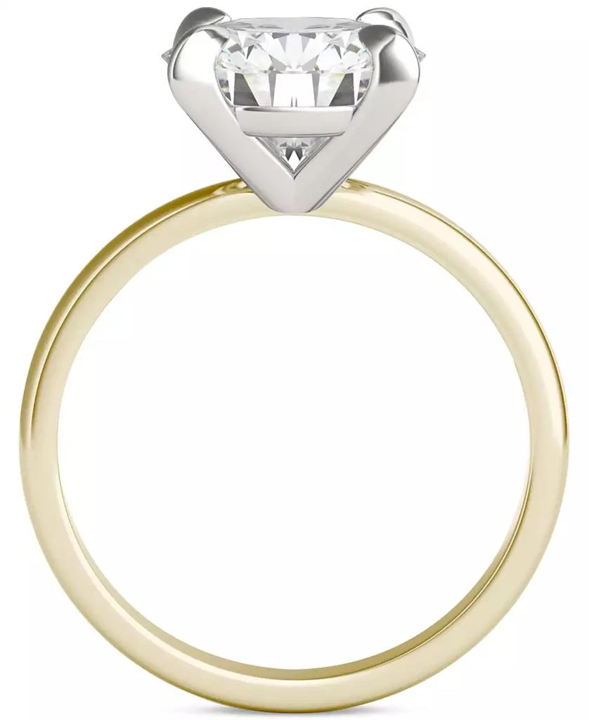 Charles 
Colvard Moissanite Classic Basket Solitaire Engagement Ring (3 ct. t.w.) in Two-Tone 14k Gold 3