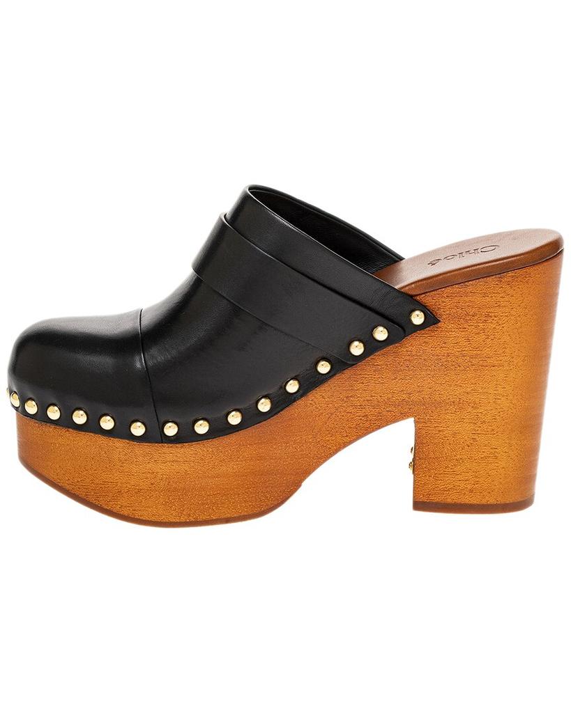 Chloé Chloe Jeannette Leather Wedge Clog